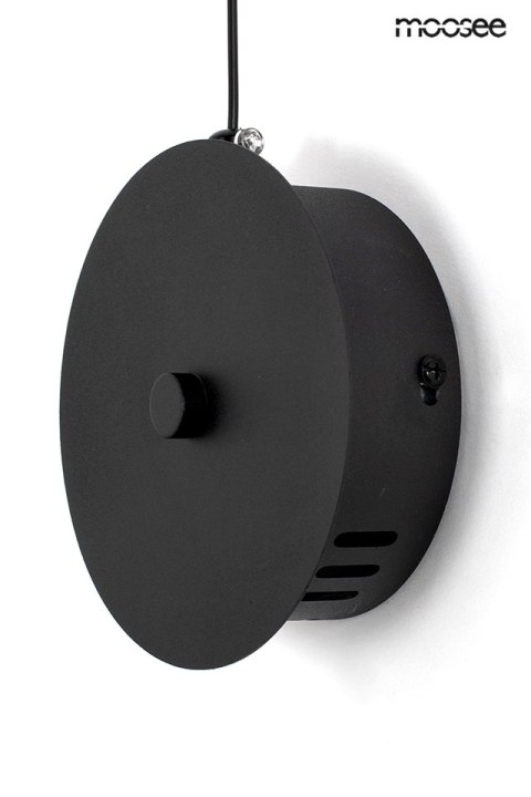 LAMPA ŚCIENNA KINKIET LED FLAT stal CZARNA OBROTOWY KLOSZ Moosee MOOSEE LAMPA ŚCIENNA KINKIET LED FLAT stal CZARNA OBROTOWY KLOSZ Moosee MOOSEE