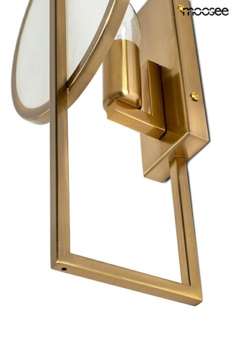 LAMPA ŚCIENNA KINKIET TROYA E14 szkło stal ZŁOTA Moosee MOOSEE LAMPA ŚCIENNA KINKIET TROYA E14 szkło stal ZŁOTA Moosee MOOSEE