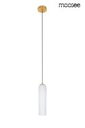 LAMPA WISZĄCA SLACK E27 KLOSZ SZKŁO biały stal ZŁOTA Moosee MOOSEE LAMPA WISZĄCA SLACK E27 KLOSZ SZKŁO biały stal ZŁOTA Moosee MOOSEE