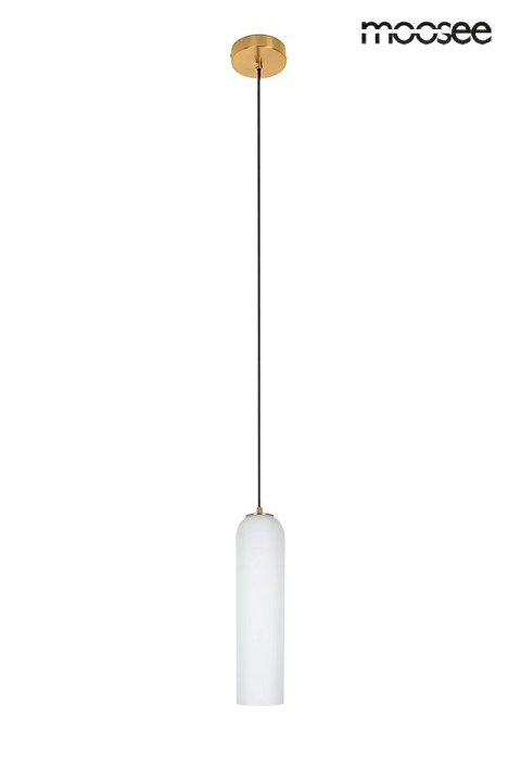 LAMPA WISZĄCA SLACK E27 KLOSZ SZKŁO biały stal ZŁOTA Moosee MOOSEE LAMPA WISZĄCA SLACK E27 KLOSZ SZKŁO biały stal ZŁOTA Moosee MOOSEE