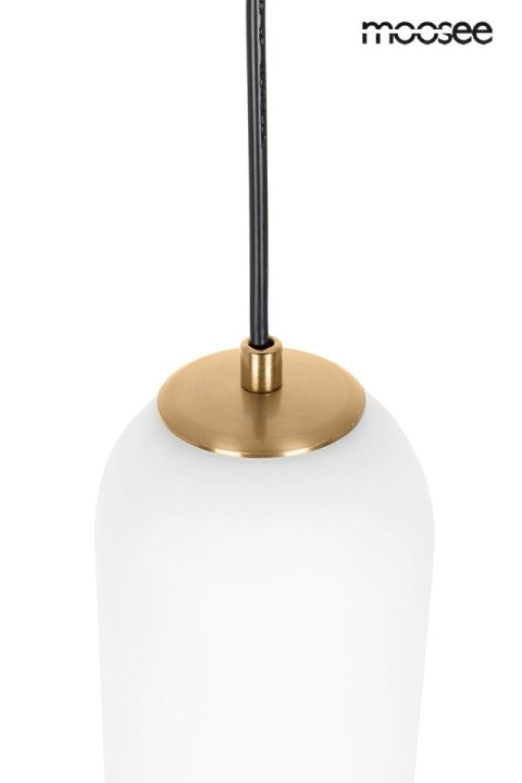 LAMPA WISZĄCA SLACK E27 KLOSZ SZKŁO biały stal ZŁOTA Moosee MOOSEE LAMPA WISZĄCA SLACK E27 KLOSZ SZKŁO biały stal ZŁOTA Moosee MOOSEE
