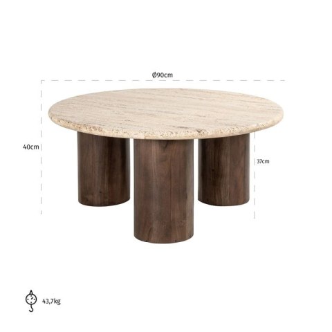 Richmond Interiors RICHMOND stolik kawowy DOUGLAS 90 Richmond Interiors RICHMOND stolik kawowy DOUGLAS 90