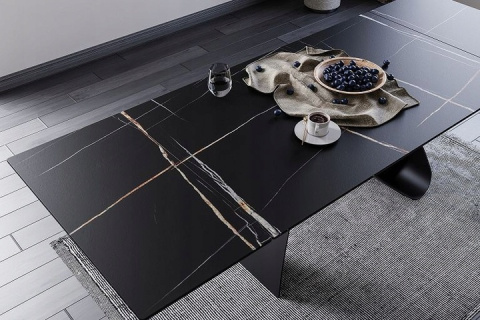 STÓŁ ROZKŁADANY PROSTOKĄTNY DIUNA CERAMIC CZARNY SAHARA NOIR / CZARNY MAT (160-240)X90 SIGNAL BLAT SZKŁO + CERAMIKA STELAŻ METAL STÓŁ ROZKŁADANY PROSTOKĄTNY DIUNA CERAMIC CZARNY SAHARA NOIR / CZARNY MAT (160-240)X90 SIGNAL BLAT SZKŁO + CERAMIKA STELAŻ METAL