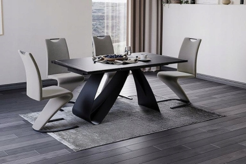 STÓŁ ROZKŁADANY PROSTOKĄTNY DIUNA CERAMIC CZARNY SAHARA NOIR / CZARNY MAT (160-240)X90 SIGNAL BLAT SZKŁO + CERAMIKA STELAŻ METAL STÓŁ ROZKŁADANY PROSTOKĄTNY DIUNA CERAMIC CZARNY SAHARA NOIR / CZARNY MAT (160-240)X90 SIGNAL BLAT SZKŁO + CERAMIKA STELAŻ METAL