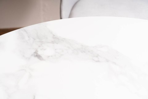 STÓŁ ESPERO OKRĄGŁY BLAT CERAMIKA BIAŁY EFEKT MARMURU / STELAŻ METALOWY BIAŁY FI 90 SIGNAL DO SALONU JADALNI STÓŁ ESPERO OKRĄGŁY BLAT CERAMIKA BIAŁY EFEKT MARMURU / STELAŻ METALOWY BIAŁY FI 90 SIGNAL DO SALONU JADALNI