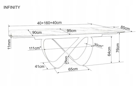 STÓŁ PROSTOKĄTNY ROZKŁADANY INFINITY CERAMIC BIAŁY AMBER BIANCO / BRĄZOWY 160(240)X95 SIGNAL BLAT SZKŁOHARTOWANE +CERAMIKA METAL STÓŁ PROSTOKĄTNY ROZKŁADANY INFINITY CERAMIC BIAŁY AMBER BIANCO / BRĄZOWY 160(240)X95 SIGNAL BLAT SZKŁOHARTOWANE +CERAMIKA METAL