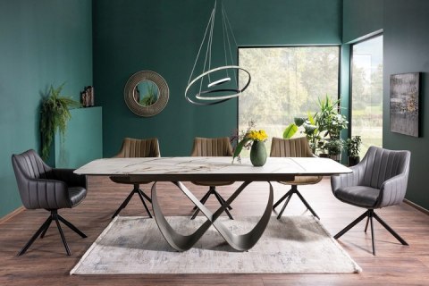 STÓŁ PROSTOKĄTNY ROZKŁADANY INFINITY CERAMIC BIAŁY AMBER BIANCO / BRĄZOWY 160(240)X95 SIGNAL BLAT SZKŁOHARTOWANE +CERAMIKA METAL STÓŁ PROSTOKĄTNY ROZKŁADANY INFINITY CERAMIC BIAŁY AMBER BIANCO / BRĄZOWY 160(240)X95 SIGNAL BLAT SZKŁOHARTOWANE +CERAMIKA METAL