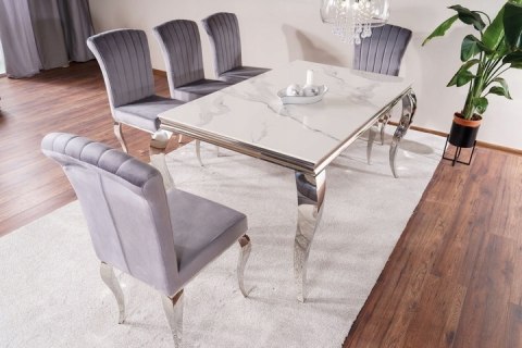 STÓŁ PROSTOKĄTNY PRINCE CERAMIC BIAŁY CALACATTA/CHROM SIGNAL 150X90 BLAT CERAMIKA PODSTAWA STAL NIERDZEWNA DO SALONU JADALNI STÓŁ PROSTOKĄTNY PRINCE CERAMIC BIAŁY CALACATTA/CHROM SIGNAL 150X90 BLAT CERAMIKA PODSTAWA STAL NIERDZEWNA DO SALONU JADALNI