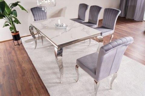 STÓŁ PROSTOKĄTNY PRINCE CERAMIC BIAŁY CALACATTA/CHROM SIGNAL 150X90 BLAT CERAMIKA PODSTAWA STAL NIERDZEWNA DO SALONU JADALNI STÓŁ PROSTOKĄTNY PRINCE CERAMIC BIAŁY CALACATTA/CHROM SIGNAL 150X90 BLAT CERAMIKA PODSTAWA STAL NIERDZEWNA DO SALONU JADALNI