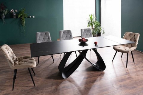 STÓŁ SALVADORE CERAMIC CZARNY SAHARA NOIR/CZARNY MAT (160-240)X90 SIGNAL BLAT CERAMIKA WŁOSKA + SZKŁO HARTOWANE STELAŻ METAL STÓŁ SALVADORE CERAMIC CZARNY SAHARA NOIR/CZARNY MAT (160-240)X90 SIGNAL BLAT CERAMIKA WŁOSKA + SZKŁO HARTOWANE STELAŻ METAL