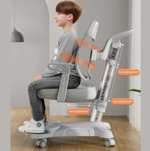 Fun Desk Ortopedyczne Contento Grey krzesło obrotowe fotel biurka ortopedyczny szary Fun Desk Ortopedyczne Contento Grey krzesło obrotowe fotel biurka ortopedyczny szary