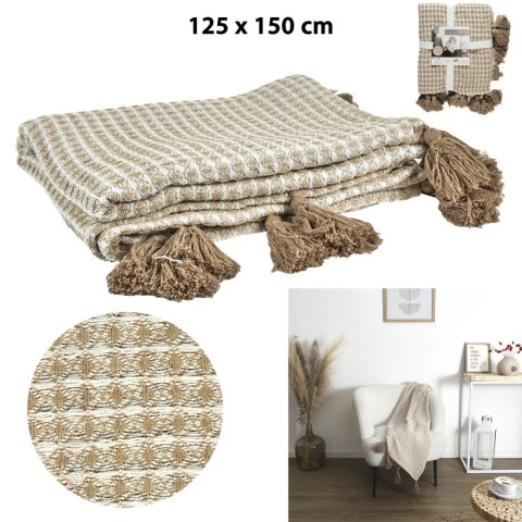 Intesi Koc/ Pled Honeycomb beżowy120x150cm Intesi Koc/ Pled Honeycomb beżowy120x150cm