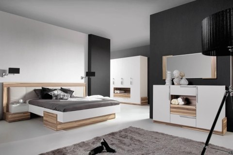 KOMODA Z SZUFLADAMI MORENA mała (55) Meblar - Biały Lux / Orzech Baltimore PŁYTA LAMINOWANA DO POKOJU SALONU SYPIALNI KOMODA Z SZUFLADAMI MORENA mała (55) Meblar - Biały Lux / Orzech Baltimore PŁYTA LAMINOWANA DO POKOJU SALONU SYPIALNI