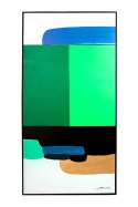 Kare Design KARE obraz ABSTRACT SHAPES GREEN 73x143 cm Kare Design KARE obraz ABSTRACT SHAPES GREEN 73x143 cm