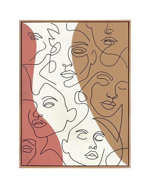 Kare Design KARE obraz FACCIA ARTE TRI COLORE 90x120 cm