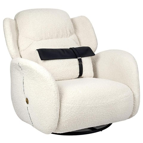 FOTEL OBROTOWY TAPE TEDDY King Home BIAŁY TAPICERKA TKANINA TEDDY PODSTAWA METAL CZARNY DO SALONU DO POKOJU FOTEL OBROTOWY TAPE TEDDY King Home BIAŁY TAPICERKA TKANINA TEDDY PODSTAWA METAL CZARNY DO SALONU DO POKOJU