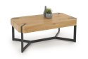 ŁAWA PROSTOKĄTNA LAVIDA MDF LAMINOWANY dąb złoty /metal czarny HALMAR ŁAWA PROSTOKĄTNA LAVIDA MDF LAMINOWANY dąb złoty /metal czarny HALMAR