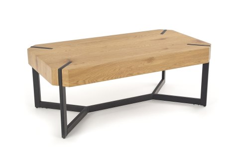 ŁAWA PROSTOKĄTNA LAVIDA MDF LAMINOWANY dąb złoty /metal czarny HALMAR ŁAWA PROSTOKĄTNA LAVIDA MDF LAMINOWANY dąb złoty /metal czarny HALMAR