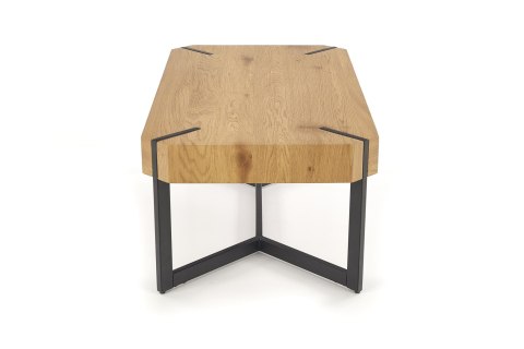 ŁAWA PROSTOKĄTNA LAVIDA MDF LAMINOWANY dąb złoty /metal czarny HALMAR ŁAWA PROSTOKĄTNA LAVIDA MDF LAMINOWANY dąb złoty /metal czarny HALMAR