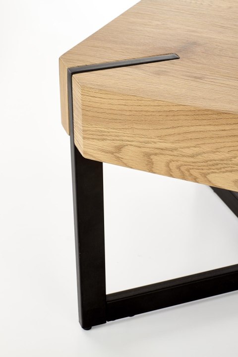 ŁAWA PROSTOKĄTNA LAVIDA MDF LAMINOWANY dąb złoty /metal czarny HALMAR ŁAWA PROSTOKĄTNA LAVIDA MDF LAMINOWANY dąb złoty /metal czarny HALMAR