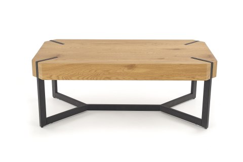 ŁAWA PROSTOKĄTNA LAVIDA MDF LAMINOWANY dąb złoty /metal czarny HALMAR ŁAWA PROSTOKĄTNA LAVIDA MDF LAMINOWANY dąb złoty /metal czarny HALMAR