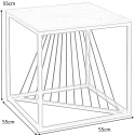 ŁAWA INFINITY 2 KWADRAT spiek popielaty marmur / stelaż stal malowana czarny HALMAR ŁAWA INFINITY 2 KWADRAT spiek popielaty marmur / stelaż stal malowana czarny HALMAR