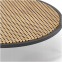 ŁAWA OKRĄGŁA fi 60 DAKOTA szkło dymiony / rattan syntetyczny naturalny HALMAR PODSTAWA STAL MALOWANA PROSZKOWO CZARNA ŁAWA OKRĄGŁA fi 60 DAKOTA szkło dymiony / rattan syntetyczny naturalny HALMAR PODSTAWA STAL MALOWANA PROSZKOWO CZARNA