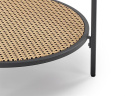 ŁAWA OKRĄGŁA fi 60 DAKOTA szkło dymiony / rattan syntetyczny naturalny HALMAR PODSTAWA STAL MALOWANA PROSZKOWO CZARNA ŁAWA OKRĄGŁA fi 60 DAKOTA szkło dymiony / rattan syntetyczny naturalny HALMAR PODSTAWA STAL MALOWANA PROSZKOWO CZARNA