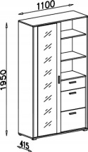 PRZEDPOKÓJ GARDEROBA OTIS OT1 Meblar - Dąb Sonoma DRZWI PRZESUWNE PŁYTA LAMINOWANA SZUFLADA PÓŁKI PRZEDPOKÓJ GARDEROBA OTIS OT1 Meblar - Dąb Sonoma DRZWI PRZESUWNE PŁYTA LAMINOWANA SZUFLADA PÓŁKI