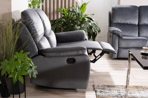 SOFA ROZKŁADANA KANAPA DWUOSOBOWA SPENCER 2 SIGNAL TAPICERKA TKANINA VELVET SZARY BLUVEL 14 DO SALONU POKOJU SOFA ROZKŁADANA KANAPA DWUOSOBOWA SPENCER 2 SIGNAL TAPICERKA TKANINA VELVET SZARY BLUVEL 14 DO SALONU POKOJU
