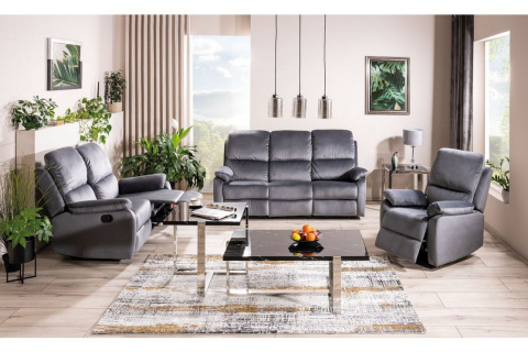 SOFA ROZKŁADANA KANAPA TRZYOSOBOWA SPENCER 3 SIGNAL TAPICERKA VELVET SZARY BLUVEL 14 DO SALONU POKOJU SOFA ROZKŁADANA KANAPA TRZYOSOBOWA SPENCER 3 SIGNAL TAPICERKA VELVET SZARY BLUVEL 14 DO SALONU POKOJU