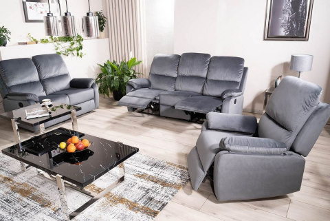 SOFA ROZKŁADANA KANAPA TRZYOSOBOWA SPENCER 3 SIGNAL TAPICERKA VELVET SZARY BLUVEL 14 DO SALONU POKOJU SOFA ROZKŁADANA KANAPA TRZYOSOBOWA SPENCER 3 SIGNAL TAPICERKA VELVET SZARY BLUVEL 14 DO SALONU POKOJU
