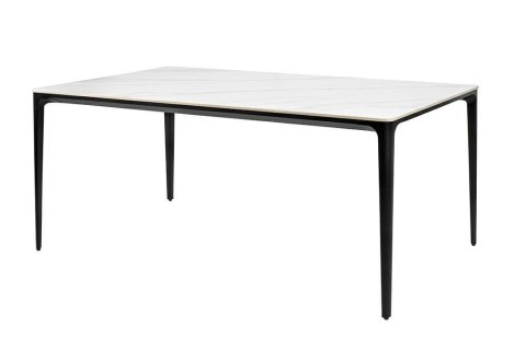STÓŁ NIEROZKŁADANY PROSTOKĄT SLIM 140 CERAMIKA EFEKT MARMURU biały King Home PODSTAWA CZARNA ALUMINIUM STÓŁ NIEROZKŁADANY PROSTOKĄT SLIM 140 CERAMIKA EFEKT MARMURU biały King Home PODSTAWA CZARNA ALUMINIUM