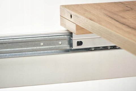 STÓŁ ROZKŁADANY TIAGO KWADRAT 90-125/90 blat: dąb craft, nogi: biały HALMAR PŁYTA LAMINOWANA OBRZEŻA ABS STÓŁ ROZKŁADANY TIAGO KWADRAT 90-125/90 blat: dąb craft, nogi: biały HALMAR PŁYTA LAMINOWANA OBRZEŻA ABS