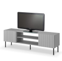 STOLIK SZAFKA RTV ASENSIO RTV-1 180 cm jasny popiel PŁYTA LAMINOWANA nogi: czarne metalowe HALMAR DO SALONU STOLIK SZAFKA RTV ASENSIO RTV-1 180 cm jasny popiel PŁYTA LAMINOWANA nogi: czarne metalowe HALMAR DO SALONU