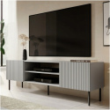 STOLIK SZAFKA RTV ASENSIO RTV-1 180 cm jasny popiel PŁYTA LAMINOWANA nogi: czarne metalowe HALMAR DO SALONU STOLIK SZAFKA RTV ASENSIO RTV-1 180 cm jasny popiel PŁYTA LAMINOWANA nogi: czarne metalowe HALMAR DO SALONU