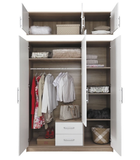 SZAFA TRZYDRZWIOWA Z LUSTREM SMART SRL2 Meblar - Antracyt - pojemna szara szafa - z płyty laminowanej -dedykowana do przedpokoju SZAFA TRZYDRZWIOWA Z LUSTREM SMART SRL2 Meblar - Antracyt - pojemna szara szafa - z płyty laminowanej -dedykowana do przedpokoju