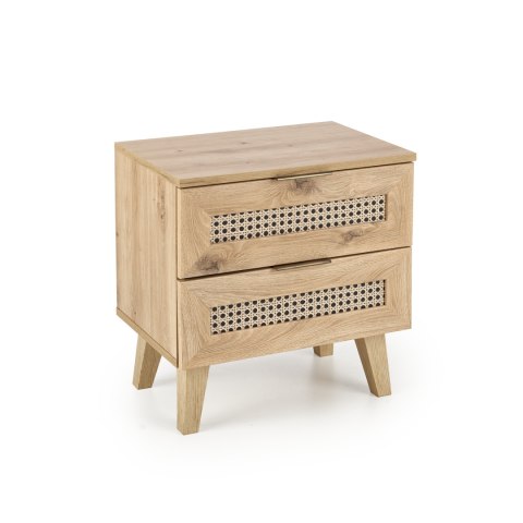 SZAFKA NOCNA Z SZUFLADAMI BORNEO SN-1 dąb artisan/czarny HALMAR PŁYTA LAMINOWANA DO POKOJU DO SYPIALNI SZAFKA NOCNA Z SZUFLADAMI BORNEO SN-1 dąb artisan/czarny HALMAR PŁYTA LAMINOWANA DO POKOJU DO SYPIALNI