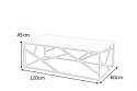 ŁAWA UNIVERSE 2 popielaty marmur / czarny - prostokątny stolik okolicznościowy - blat szary marmur, stelaż czarny metalowy ŁAWA UNIVERSE 2 popielaty marmur / czarny - prostokątny stolik okolicznościowy - blat szary marmur, stelaż czarny metalowy