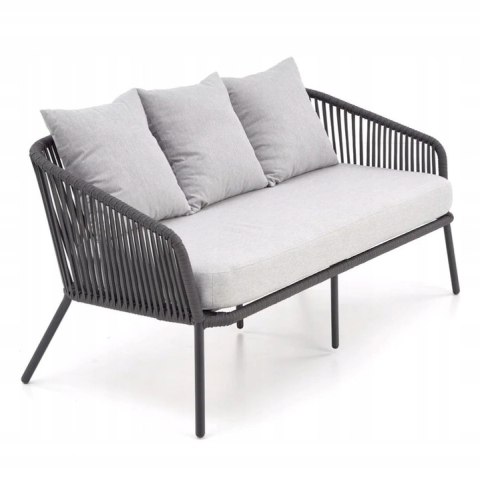ZESTAW OGRODOWY ROCCA ( sofa + fotel 2x + ława ), ciemny popiel / jasny popiel HALMAR ZESTAW OGRODOWY ROCCA ( sofa + fotel 2x + ława ), ciemny popiel / jasny popiel HALMAR
