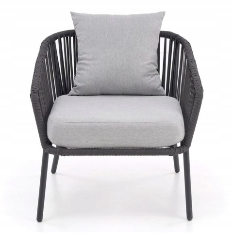 ZESTAW OGRODOWY ROCCA ( sofa + fotel 2x + ława ), ciemny popiel / jasny popiel HALMAR ZESTAW OGRODOWY ROCCA ( sofa + fotel 2x + ława ), ciemny popiel / jasny popiel HALMAR