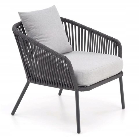 ZESTAW OGRODOWY ROCCA ( sofa + fotel 2x + ława ), ciemny popiel / jasny popiel HALMAR ZESTAW OGRODOWY ROCCA ( sofa + fotel 2x + ława ), ciemny popiel / jasny popiel HALMAR