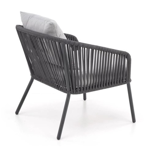 ZESTAW OGRODOWY ROCCA ( sofa + fotel 2x + ława ), ciemny popiel / jasny popiel HALMAR ZESTAW OGRODOWY ROCCA ( sofa + fotel 2x + ława ), ciemny popiel / jasny popiel HALMAR
