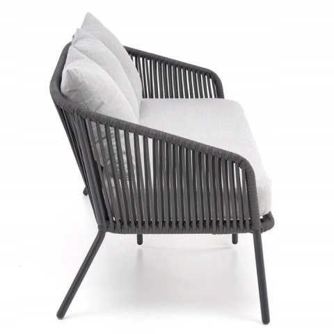ZESTAW OGRODOWY ROCCA ( sofa + fotel 2x + ława ), ciemny popiel / jasny popiel HALMAR ZESTAW OGRODOWY ROCCA ( sofa + fotel 2x + ława ), ciemny popiel / jasny popiel HALMAR