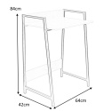 BIURKO 64x42 Gemini Intesi naturalne / czarne BLAT PŁYTA MEBLOWA PODSTAWA METALOWA BIURKO 64x42 Gemini Intesi naturalne / czarne BLAT PŁYTA MEBLOWA PODSTAWA METALOWA