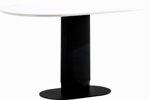 STÓŁ OWALNY Maxim Intesi BLAT MDF biały / STELAŻ MDF + METALczarny STÓŁ OWALNY Maxim Intesi BLAT MDF biały / STELAŻ MDF + METALczarny