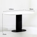 STÓŁ OWALNY Maxim Intesi 120x70 czarny MDF METAL DO JADALNI KUCHNI LOKALU STÓŁ OWALNY Maxim Intesi 120x70 czarny MDF METAL DO JADALNI KUCHNI LOKALU