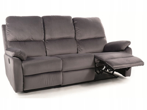 SOFA ROZKŁADANA KANAPA TRZYOSOBOWA SPENCER 3 SIGNAL TAPICERKA VELVET SZARY BLUVEL 14 DO SALONU POKOJU SOFA ROZKŁADANA KANAPA TRZYOSOBOWA SPENCER 3 SIGNAL TAPICERKA VELVET SZARY BLUVEL 14 DO SALONU POKOJU