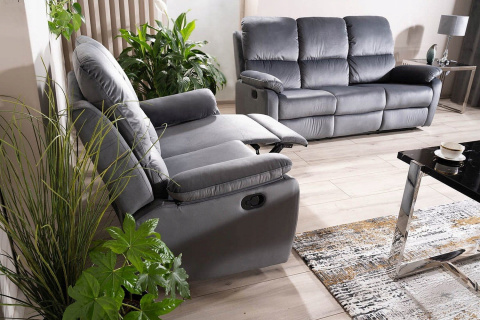 SOFA ROZKŁADANA KANAPA TRZYOSOBOWA SPENCER 3 SIGNAL TAPICERKA VELVET SZARY BLUVEL 14 DO SALONU POKOJU SOFA ROZKŁADANA KANAPA TRZYOSOBOWA SPENCER 3 SIGNAL TAPICERKA VELVET SZARY BLUVEL 14 DO SALONU POKOJU
