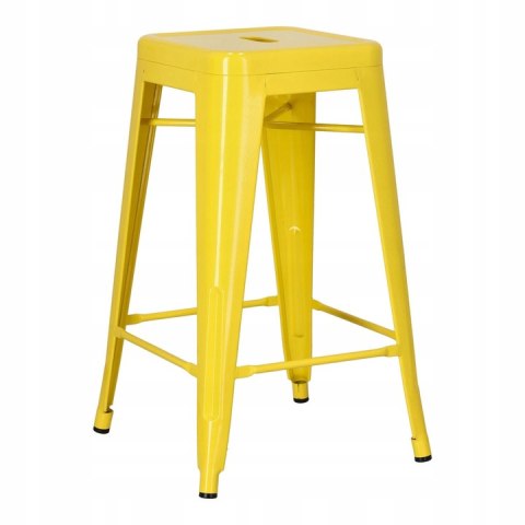 HOKER STOŁEK BAROWY Paris 66 cm D2.DESIGN ŻÓŁTY inspirowany Tolix METALOWY Z PODPÓRKĄ NA NOGI można sztaplować DO KUCHNI BARU HOKER STOŁEK BAROWY Paris 66 cm D2.DESIGN ŻÓŁTY inspirowany Tolix METALOWY Z PODPÓRKĄ NA NOGI można sztaplować DO KUCHNI BARU